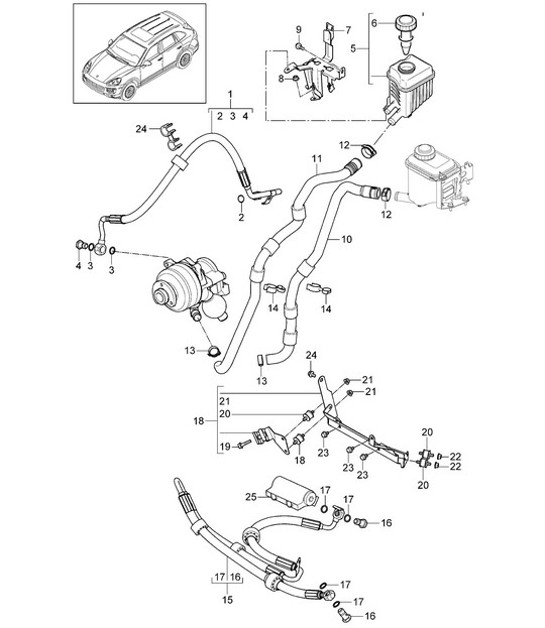 Diagram 402-037 Porsche Cayenne Turbo V8 4.0L Essence 550 ch 