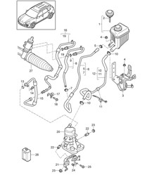 Stuurbekrachtiging / Leidingen / Stuurbekrachtigingspomp / Elektrisch (PR:D19) Cayenne 92A (958) 3.0L HYBRID >>2014