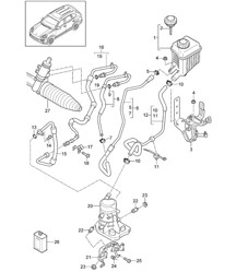 Stuurbekrachtiging / Leidingen / Stuurbekrachtigingspomp / Elektrisch (CGEA,CGE, CGFA+ PR:0K3) Cayenne 92A (958) 3.0L HYBRID 2015>>