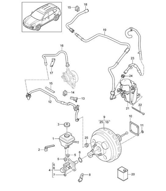 Diagram 604-000 Porsche Cayman S 3.4L 987C 2005-08 Ruote, freni