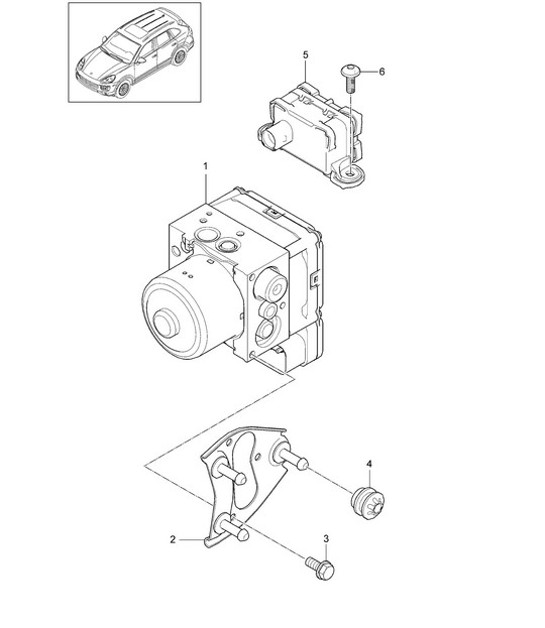 Diagram 605-002 Porsche Cayenne Turbo S 4.5L 2006>> Wheels, Brakes