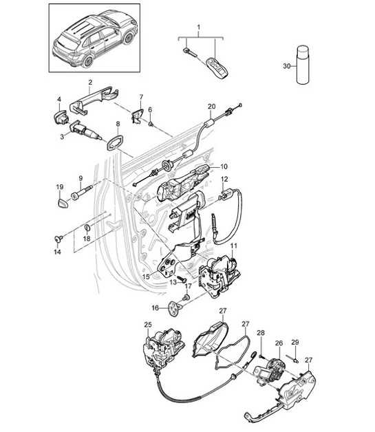 Diagram 804-015 Porsche Cayenne 92A (958) 2010-2017 Body