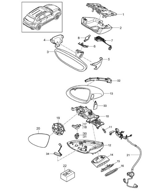 Diagram 809-040 Porsche Cayman 987C/981C (2005-2016) Body
