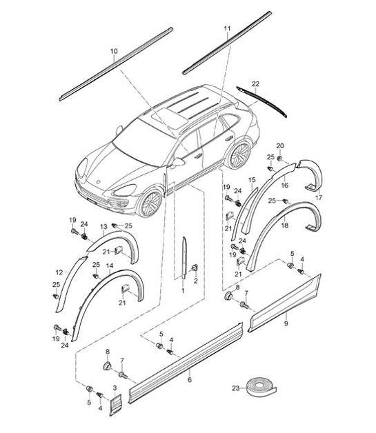 Diagram 810-005 Porsche 991 Carrera 2S 3.0L (420 PS) Karosserie