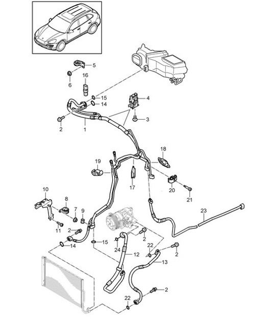 Diagram 813-061 Porsche 卡宴 92A（958） 2010-2017  车身