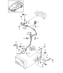 Refrigerant circuit / 2-zone (PR:KK1,9AD) - FRONT - Cayenne 92A (958) 2017>>
