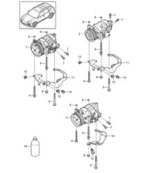 Compresseur / Climatisation / Essence (PR:KK3,-D19) Cayenne 92A (958) 2017>>