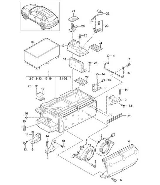 Diagram 901-040 Porsche Taycan (9J1) MK1 2020-2024 