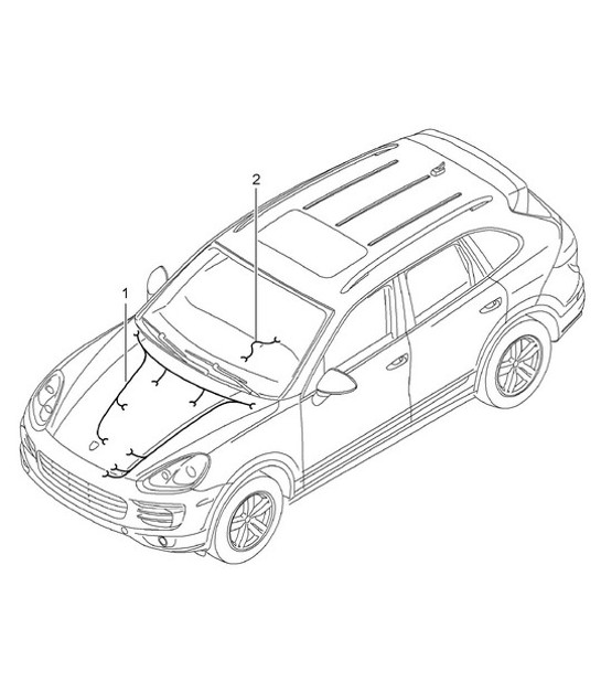 Diagram 902-007 Porsche Cayenne 92A (958) 2010-2017 Electrical equipment