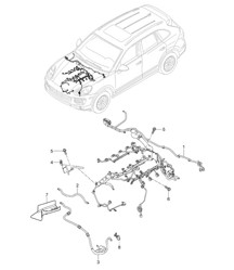 Wiring looms / Engine  Cayenne 92A (958) 2015>>