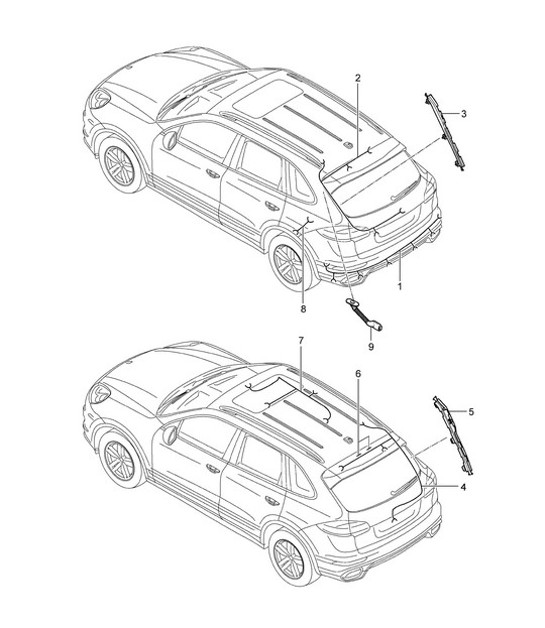 Diagram 902-021 Porsche Cayenne S V8 4.8L Petrol 400HP Electrical equipment
