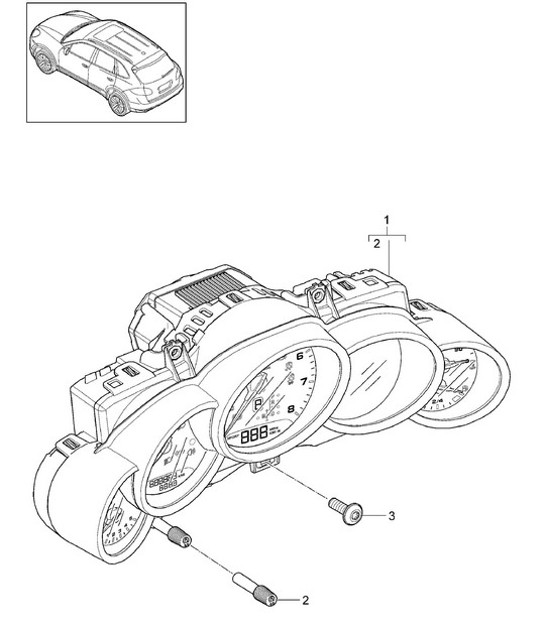 Diagram 906-006 Porsche Cayenne S V8 4.8L Petrol 400HP Electrical equipment