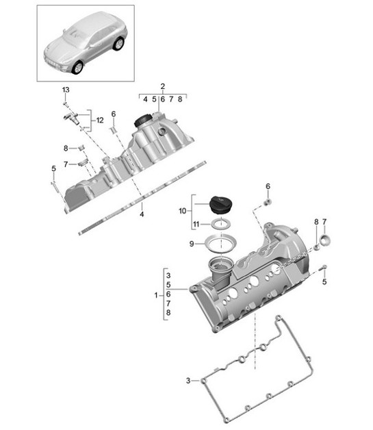 Diagram 103-020 Porsche Cayenne (9YA) 2018>> 