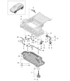 Intake manifold / Oil sump (Model: CTMA,CTM, CTLA,CTL, DCNA,DCN, DHKA,DHK) 95B.1 Macan 3.0L / 3.6L 2014-18 Intake manifold / Oil sump (Model: CTMA,CTM, CTLA,CTL, DCNA,DCN, DHKA,DHK) 95B.1 Macan 3.0L / 3.6L 2014-18