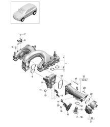 Collecteur d&#39;admission / Adaptateur de papillon des gaz / Boîtier de guidage d&#39;air (Modèle : CDUD, CTBA, CTBB, CTBC) 95B.1 Macan 3.0L Diesel 2014-18