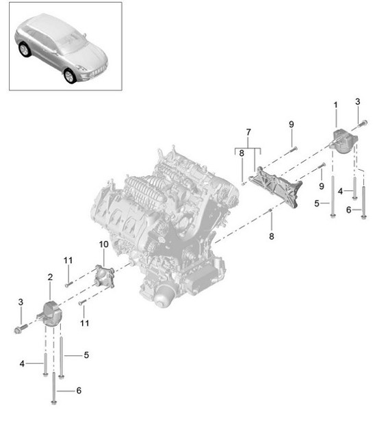 Diagram 109-010 Porsche 944 Turbo S 2.5L 8V 1988>> 