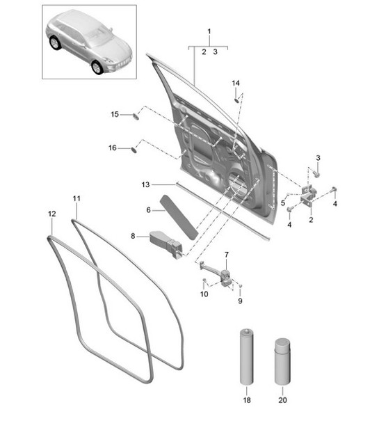 Diagram 804-000 Porsche Cayenne S 4.5L V8 2003>> Karosserie