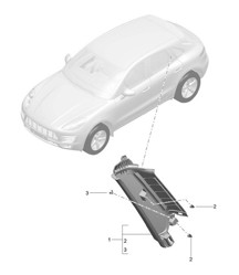 Embellecedor del pilar C - SUPERIOR - 95B.1 Macan 2014-18