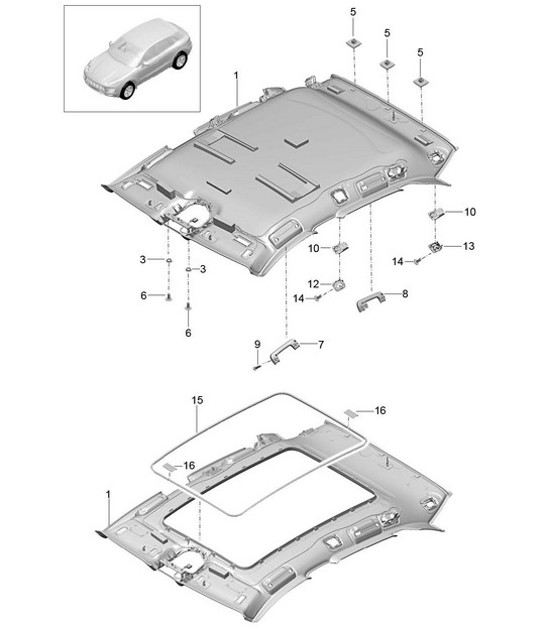 Diagram 807-030 Porsche 996 C4 3.4L 1997-08/01 Body