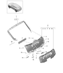 Sierlijsten / Achterklep 95B.1 Macan 2014-18