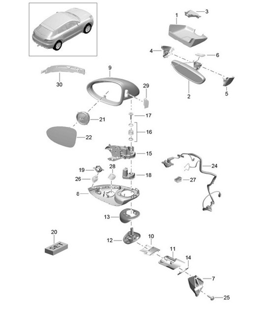 Diagram 809-040 Porsche 996 C4 3.4L 1997-08/01 Carrozzeria