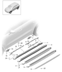 Trims / Accessories / Sill 95B.1 Macan 2014-18 Trims / Accessories / Sill 95B.1 Macan 2014-18