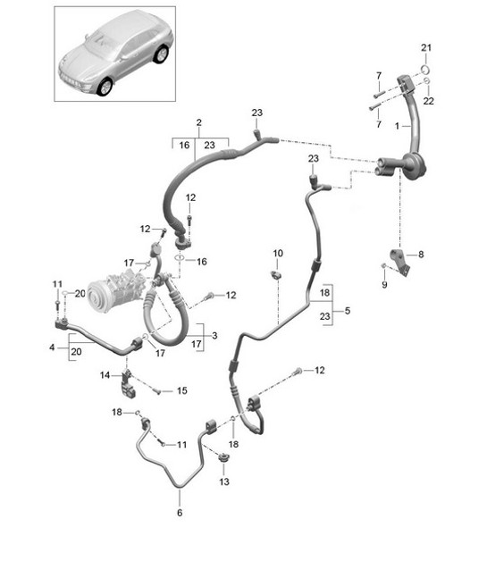 Diagram 813-072 Porsche Cayenne S V8 4.8L Petrol 400HP Body