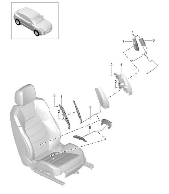 Diagram 817-007 Porsche Macan GTS Petrol 3.0L V6 360Bhp Body