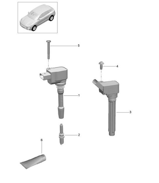 Diagram 901-000 Porsche Cayenne V6 3.6L Benzina 300 CV Materiale elettrico