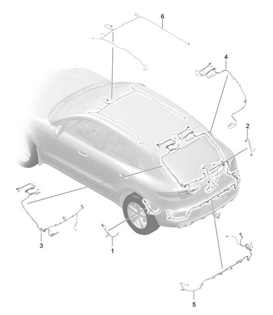 Diagram 902-020 Porsche 996 C4 3.6L 09/01-2005 Electrical equipment