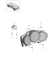 Instrumento combinado / Esfera / Plata-negro / Cronómetro (PR:7V0,7V5, 7V6) 95B.1 Macan 2017&gt;&gt;