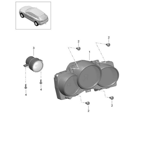 Diagram 906-003 Porsche 996 (911) (1997-2005) Electrical equipment
