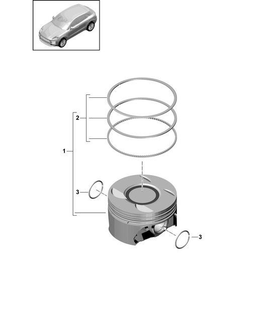 Diagram 102-300 Porsche Macan (95B) MK2 2019-2021 Engine