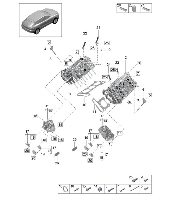 Diagram 103-005 Porsche Macan (95B) MK2 2019-2021 Engine