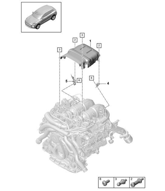 Diagram 103-065 Porsche Macan (95B) MK2 2019-2021 Engine