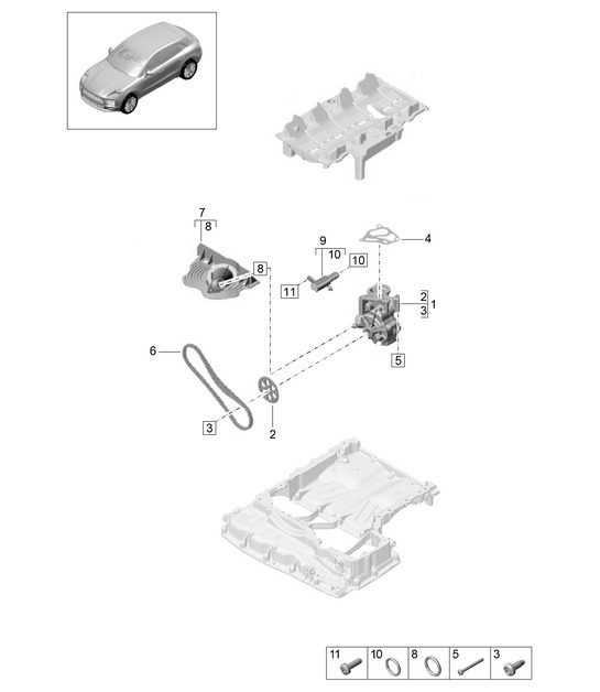 Diagram 104-005 Porsche Macan (95B) MK2 2019-2021 Engine