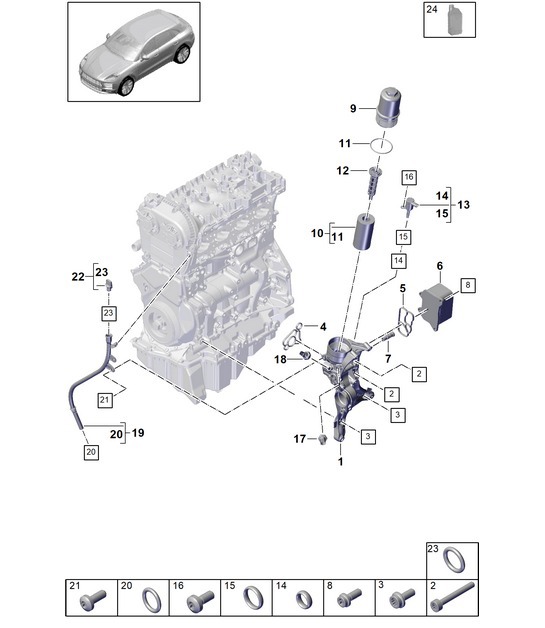 Diagram 104-120 Porsche Macan (95B) MK2 2019-2021 Motore