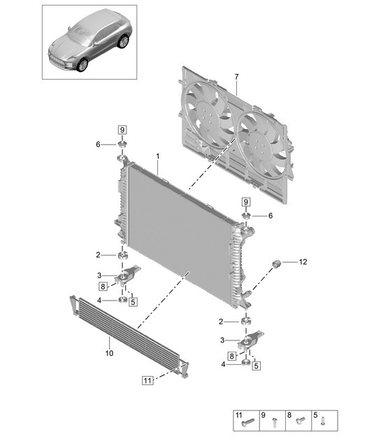 Diagram 105-205 Porsche Cayman 718C (982C) 2017>> Engine