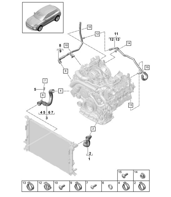 Diagram 105-300 Porsche 914 (1970-1976) Engine