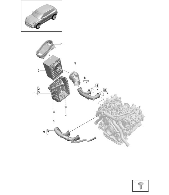 Diagram 106-000 Porsche 356 (1950-1965) Engine