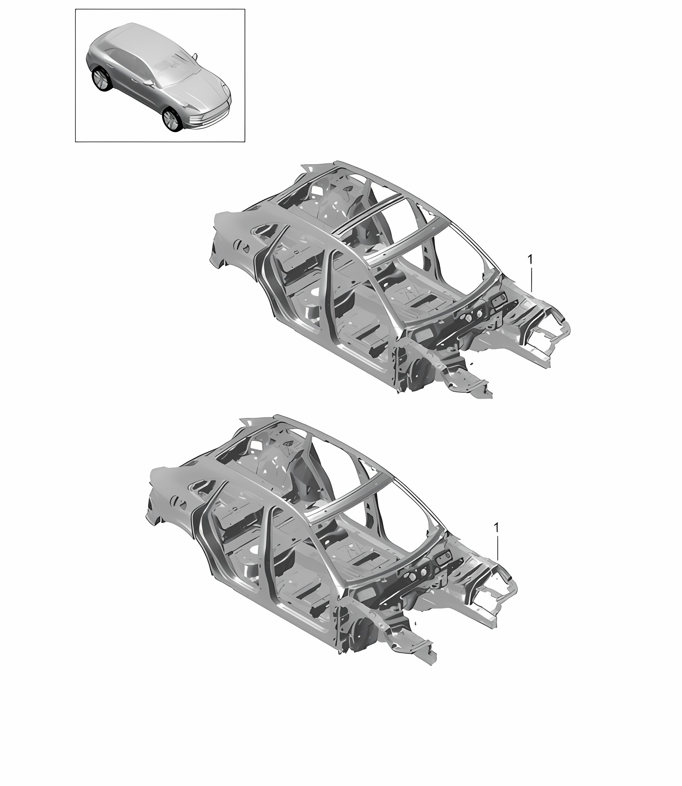 Car body 95B (II / III) Macan 2019 - 2024