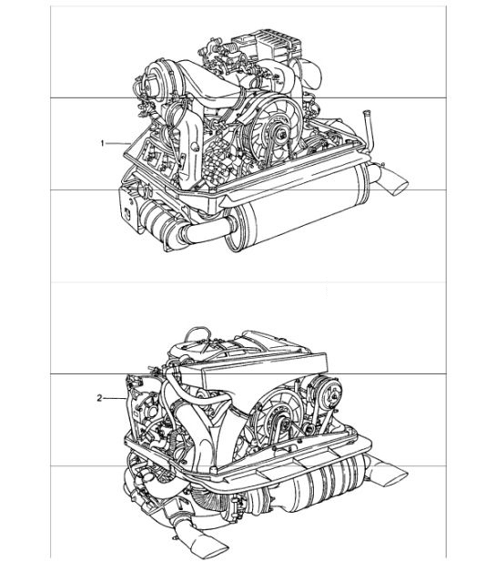 Diagram 101-00 Porsche 964 (911) (1989-1994) Engine