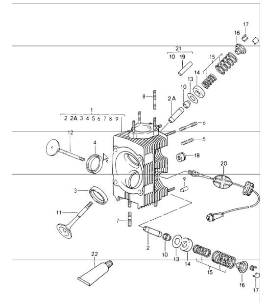 Diagram 103-00 Porsche Cayman S 3.4L 987C 2005-08 Engine