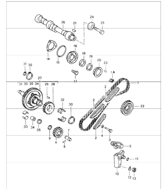 Diagram 103-17 Porsche Cayenne V6 3.0L Diesel 245HP Engine