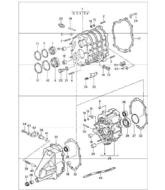 Diagram 302-05 Porsche Boxster GTS 718 2.5L Manual (365 Bhp) Transmission