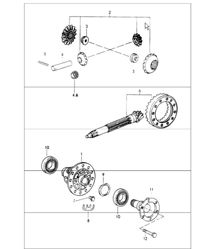 Diferencial de transmisión final del eje delantero 964 CARRERA 4 1989-94