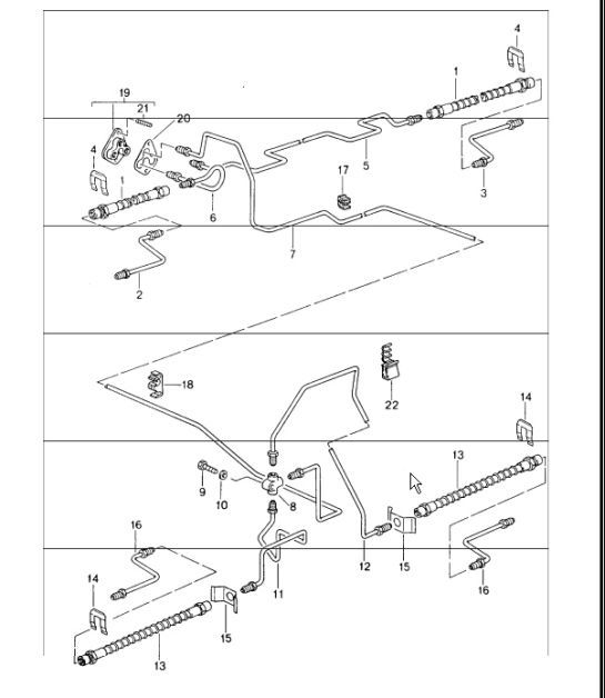 Diagram 604-10 Porsche Panamera 970 MK2 (2014-2016) Roues, Freins
