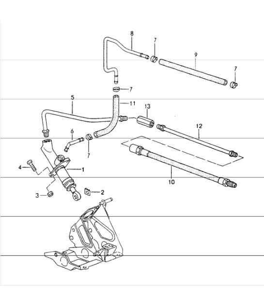 Diagram 702-08 Porsche Cayenne S/GTS 4.8L 2007>> Système de levier manuel, groupe de pédales 