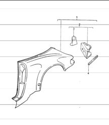 exterior panelling rear 964 TARGA/CABRIO SPEEDSTER 1989-94