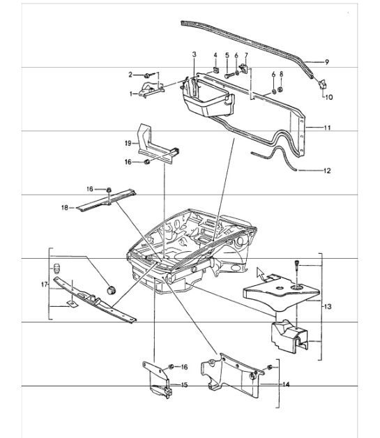 Diagram 801-43 Porsche Cayenne S 4.5L V8 2003>> Body
